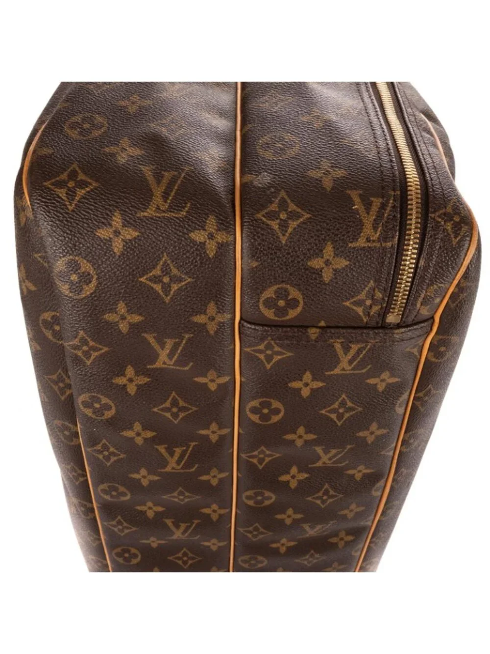 Louis Vuitton Aliz? Boston Brown Monogram Canvas Handbag